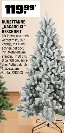 OBI Kunsttanne ,,nagano xl" beschneit Angebot