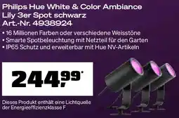OBI Philips Hue White & Color Ambiance Lily 3er Spot schwarz Angebot