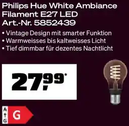 OBI Philips Hue White Ambiance Filament E27 LED Angebot