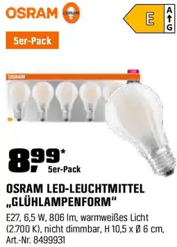 OBI Osram led-leuchtmittel ,,glühlampenform" Angebot