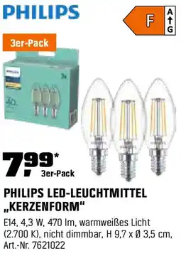 OBI Philips led-leuchtmittel ,,kerzenform" Angebot