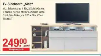 V Baumarkt Tv-sideboard „side“ Angebot