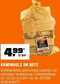 OBI Kaminholz im netz Angebot