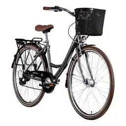 Netto Marken-Discount Zündapp Z700 Damenfahrrad 28 Zoll Fahrrad für Damen und Herren ab 150 cm grau/braun/silber 46 cm Angebot