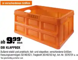 OBI Obi klappbox Angebot