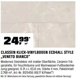 OBI Classen klick-vinylboden eco4all style ,,veneto bianco" Angebot