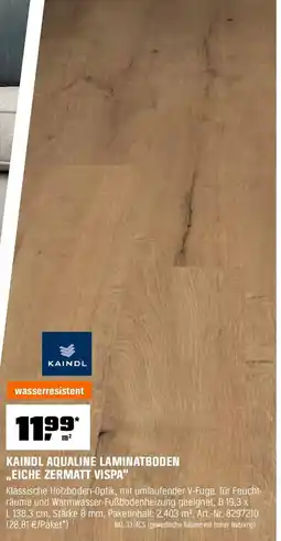 OBI Kaindl aqualine laminatboden ,,eiche zermatt vispa" Angebot