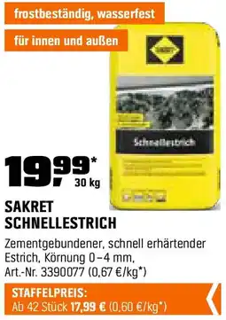 OBI Sakret schnellestrich Angebot