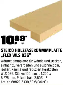 OBI Steico holzfaserdämmplatte ,,flex WLS 036" Angebot