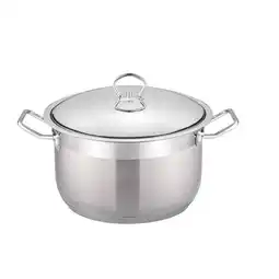 Netto Marken-Discount Edelstahl Kochtopf InduktionTopf Pfanne Deckel Suppentopf Silber Angebot