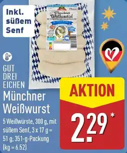 Aldi Nord GUT DREI EICHEN Münchner Weißwurst Angebot