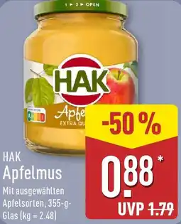 Aldi Nord HAK Apfelmus Angebot