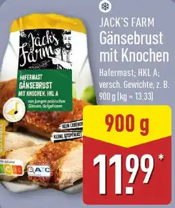 Aldi Nord JACK'S FARM Gänsebrust mit Knochen Angebot