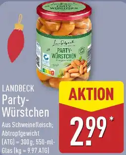 Aldi Nord LANDBECK Party Würstchen Angebot
