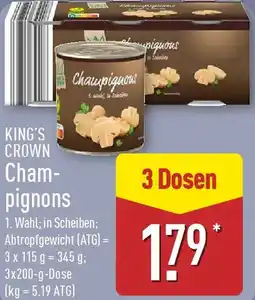 Aldi Nord KING'S CROWN Champignons Angebot