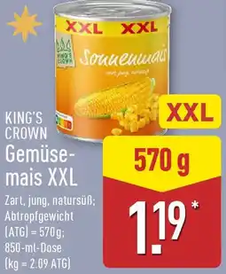Aldi Nord KING'S CROWN Gemüsemais XXL Angebot