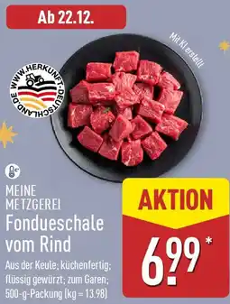Aldi Nord MEINE METZGEREI Fondueschale vom Rind Angebot