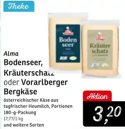 KONSUM Alma Bodenseer, Kräuterschatz oder Vorarlberger Bergkäse Angebot