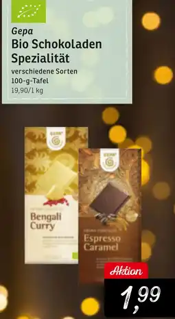 KONSUM Gepa Bio Schokoladen Spezialität Angebot