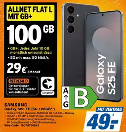 expert Techno Land SAMSUNG Galaxy S25 FE (5G 128GB) + ALLNET FLAT L MIT GB+ 100GB Angebot