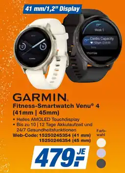 expert Techno Land GARMIN Fitness-Smartwatch Venu (41mm | 45mm) Angebot