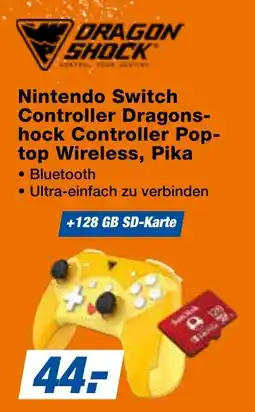 expert Techno Land DRAGON SHOCK Nintendo Switch Controller Dragons- hock Controller Pop- top Wireless, Pika Angebot