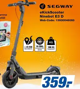 expert Techno Land SEGWAY eKickScooter Ninebot E3 D Angebot