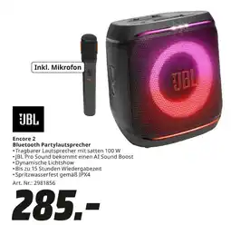 MediaMarkt JBL Bluetooth Partylautsprecher Encore 2 Angebot