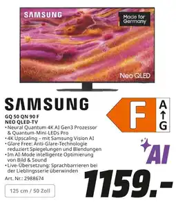 MediaMarkt SAMSUNG NEO QLED-TV GQ 50 QN 90 F Angebot