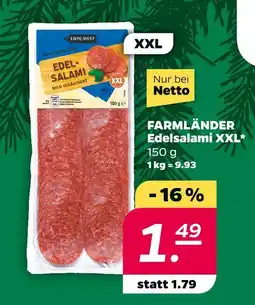 NETTO Farmländer edelsalami xxl Angebot