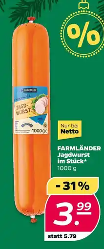 NETTO Farmländer jagdwurst im stück Angebot