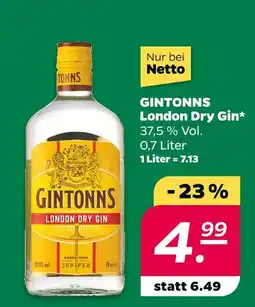 NETTO Gintonns london dry gin Angebot