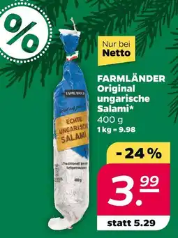 NETTO Farmländer original ungarische salami Angebot