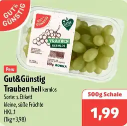 Aktiv Irma Peru Gut&Günstig Trauben hell Angebot