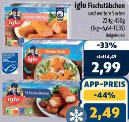 Aktiv Irma iglo Fischstäbchen Angebot