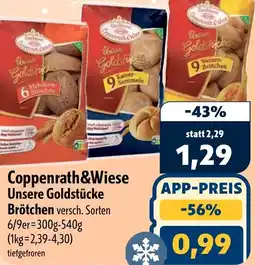 Aktiv Irma Coppenrath&Wiese Unsere Goldstücke Brötchen Angebot