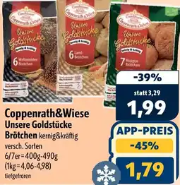 Aktiv Irma Coppenrath&Wiese Unsere Goldstücke Brötchen Angebot