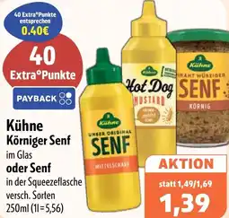 Aktiv Irma Kühne Körniger Senf oder Senf Angebot