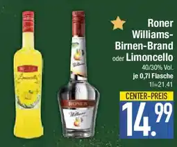 E-Center Roner Williams Birnen-Brand oder Limoncello Angebot