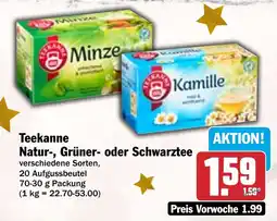 HIT Teekanne Natur, Grüner oder Schwarztee Angebot