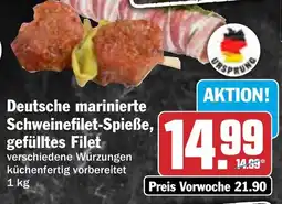 HIT Deutsche marinierte Schweinefilet Spieße, gefülltes Filet Angebot