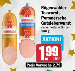 HIT Rügenwalder Teewurst, Pommersche Gutsleberwurst Angebot