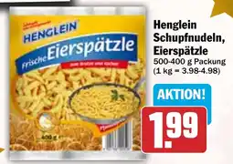 HIT Henglein Schupfnudeln, Eierspätzle Angebot