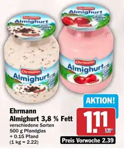 HIT Ehrmann Almighurt 3,8 % Fett Angebot