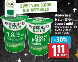 HIT Andechser Natur Bio Jogurt mild Angebot