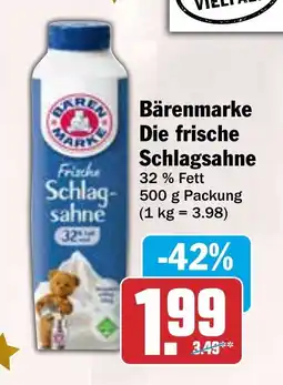 HIT Bärenmarke Die frische Schlagsahne Angebot