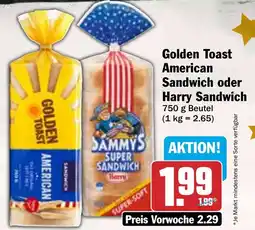 HIT Golden Toast American Sandwich oder Harry Sandwich Angebot
