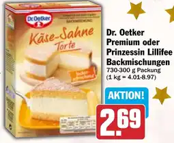 HIT Dr. Oetker Premium oder Prinzessin Lillifee Backmischungen Angebot