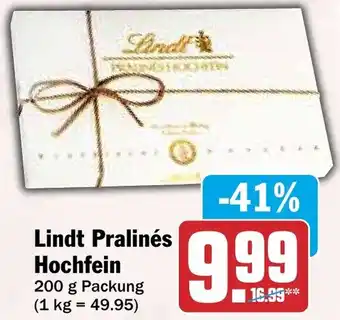 HIT Lindt Pralinés Hochfein Angebot