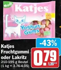 HIT Katjes Fruchtgummi oder Lakritz Angebot